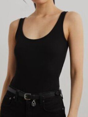 Polo Ralph Lauren Ribbed Black Tank Top in XL